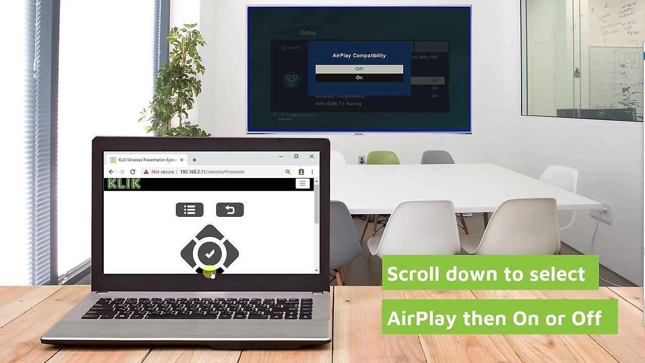 Turning AirPlay & Miracast On and Off, on KLIK